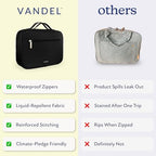 VANDEL Waterproof Hanging Toiletry Bag [TSA-Approved] Hanging Makeup Organizer Bag, Cosmetic Travel Bags for Women, Makeup Case Toiletries Organizer Hygiene Bathroom Shower Caddy - Black - color: Black