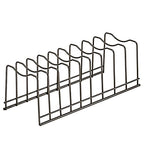 Pot Lid Organizer, Pot Lid Rack Holder, Rest Cutting Board, Bakeware, Pots & Pans, Serving Trays, Reusable Containers in Cabinet Pantry, Stainless Steel - color: Satin Nickel