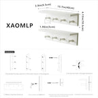 Entrance Coat Rack ，Coat Hooks, Wall-Mounted Wooden Hook Rack, Wall-Mounted Shelves are Very Suitable (White Color Finish—A-2) - style: White color finish—A-2