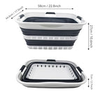 SAMMART 42L (11 gallon) Collapsible Plastic Laundry Basket - Foldable Pop Up Storage Container/Organizer - Space Saving Hamper/Basket (1, Grey/Slate Grey) - color: Grey/Slate Grey