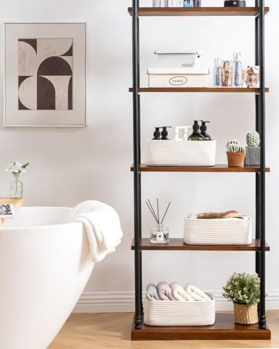 KALLAX Small Woven Basket, 12 x 8 x 4.5 Inches, Storage Basket for Organizing, Cute Small Rope Shelf Closet Cube Storage Bins Baskets for Shelves, Dog Toy Gift Baskets Empty, 3 Packs, Off White - color: Off White, size: 12"L x 8"W x 4.5"H