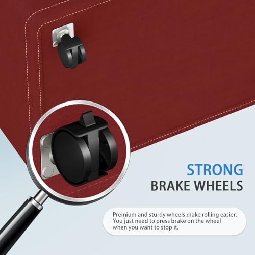 HomeHacks 75L Rolling Laundry Basket with Wheels, Collapsible & Waterproof Laundry Hamper, Mobile Clothes Hamper, Storage Laundry Bins with Handles for Laundry Room, Bedroom, Bathroom & Dorm, Red - color: Red, size: 75L