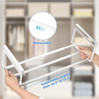 VZZNN 4 Pack Expandable Shoe Rack Organizer, Adjustable Under Shelf Storage for Shoes, Closet Cabinet Shelf Organizer for Home Organization and Space Saving (White)