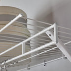 Rubbermaid Full Closet Organization Shelf System, Direct Wall Mount, Adjustable from 3-5 Ft., Mounting Hardware Kit Included, White, Wire Shelving Organizer System for Home/Laundry/Mudroom/Pantry - size: 3'-5' Lengths, style: Full Closet Kit