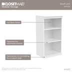 ClosetMaid Modular Storage Shelf Unit with 3 Shelves, White - color: White