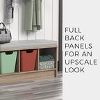 ClosetMaid 3258 Cubeicals 3-Cube Storage Bench, Natural Gray with Gray Cushion - color: Natural Gray With Gray Cushion