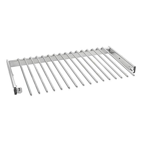 Rev-A-Shelf 30" Pull Out Wire Frame for 9 Pairs of Trouser Pant Rack for Space Saving Home Closet Storage Organization, Chrome, PSC-3014CR - size: 16 Pair