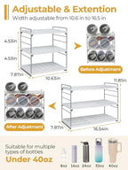 Cirhy 12" Tall 3-Tier Expandable Water Bottle Organizer – Fits 20-40 oz Stanley, Owala, Yeti Tumblers, Shaker Cups & Travel Mugs – Adjustable Storage Rack for Cabinet, Kitchen & Pantry Organization - style: Water Bottle Organizer-12”Tall