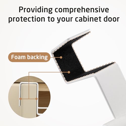 KES Over Cabinet Door Towel Bar Fit 1" Thick, Kitchen Towel Holder, Kitchen Towel Rack, Cabinet Towel Holder Scratchproof, White 2 Pack, KTH500S26-WH-P2 - color: White