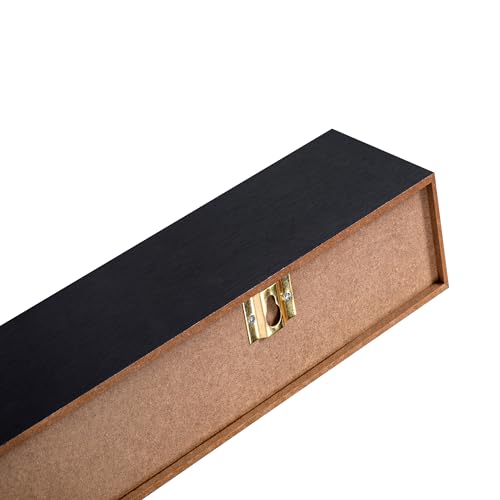Floating Wall Shelves Set of 3 – MDF Wood Wall Mounted Shelf for Living Room, Bedroom, Bathroom, Office – Decorative Storage Racks for Plants, Photos, Books (Black, Medium Set) - color: Black, size: Medium Set