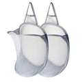 2 PCS Collapsible Laundry Basket Hanging Hamper with Handle Mesh Clothes Hamper Portable Foldable Clothes Baskets for Dorm Laundry Room Bathroom