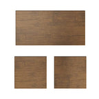 Set of 3 Living Room Tables - Metal Basket Storage with Removable Lids - 2 Small Side and 1 Large Accent Table by Lavish Home (Brown/Black) - color: Brown Square 3