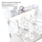 Termichy Baby Bottle Drying Rack: Large Vertical Bottle Dryer Rack Holder - Space Saving Standing Drying Rack for Baby Bottles and Pump Part Cleaning (White) - color: White