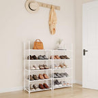 10-Tier Tall Shoe Rack for Closet, Entryway, Adjustable Sturdy Durable Shoe Shelf,Narrow Shoe Stand Organizer (18" W×10" D×72.8" H,White) - size: 10-Tier-White(18" W×10" D×72.8" H)