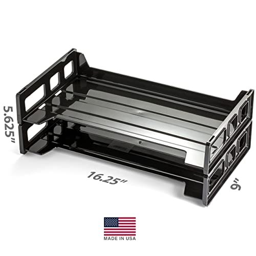 Officemate 26054 Recycled Desk Tray, Side Load,9 x 16 1/4 x 5, Legal, Black, (OIC26054) (Pack of 12) - size: Pack of 12