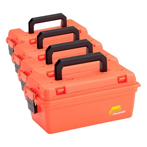 Plano Shallow Dry Storage Box (Orange), small (141250) (Pack of 4) - size: Small (Pack of 4)