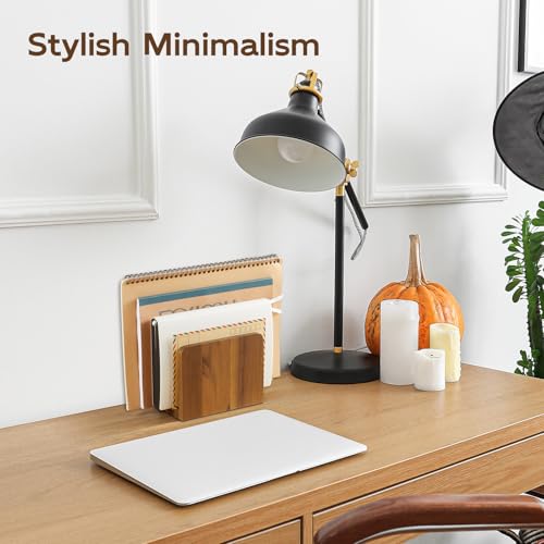 Acacia Wood Mail Organizer, Mail Holder for Desk, Letter Holder for Countertop, Small Envelope Holder, Desk Organizers and Accessories for Home Office - color: Acacia