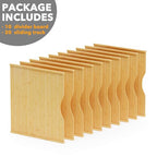 SpaceAid 10 Pack Tray Dividers for Cabinets, Bamboo Kitchen Cookie Baking Sheet Organizer for Cabinet, Vertical Pan and Trays Organizers for Pantry Storage - size: 10 Pack (23.5"D x 23.7"H)