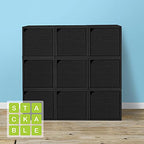Way Basics Closet Organizer and Storage - Modular Connect Door Cube (Tool-free Assembly), Black - color: Black