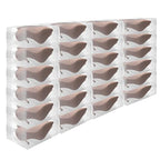 Sawysine 24 Pcs Shoe Box Clear Plastic Stackable Shoe Storage Organizer Foldable Heavy Duty Containers for Closet Apartments Small Spaces Dorm Bedroom (12 x 7.5 x 3.7 Inches) - size: 12 x 7.5 x 3.7 Inches