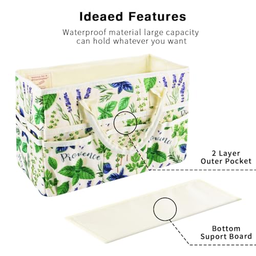 E-WEICHEN Craft Organizer Tote Bag Art Storage Caddy with Multiple Pockets Containers for Art,Craft,and Office Supplies Storage.Spearmint - color: Spearmint
