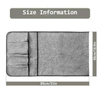 IPENNY Cotton Linen Sofa Couch Remote Control Holder Chair Armrest Caddy Pocket Organizer Storage Bag for Cellphone Tablet Notepad Book Magazines DVD Eyewears Drinker Snacks Holder Pouch - color: Cotton, Gray