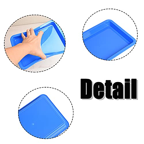10 Pcs Plastic Art Trays,Multicolor Activity Tray Organizer Serving Tray for Crafts,DIY Projects,Painting,Beads,Organizing Supply - color: Multicolor