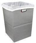 Extra Large Laundry Hamper with Laundry Bag, Foldable Clothes Basket with Metal Handles & Moisture-Resistant Base, Premium Durable Fabric for Bathroom, Dorm, and Family (Gray) - color: Gray