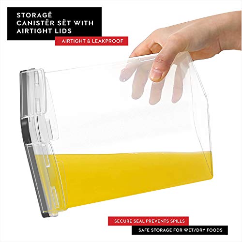 Extra Large Flour and Sugar Storage Containers 6.5L/220 Fl. oz; Set of 2 Plastic Bulk Airtight Food Storage Rice Containers With Lids - Kitchen Pantry Organizer and Storage Canisters, Marker & Labels - color: 03 - 6.5L (Set of 2)