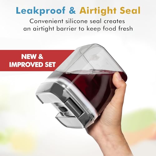 Shazo 9 PC Airtight Food Storage Containers - BPA Free Clear Plastic Snack & Spice Containers with Easy Lock Lids - Kitchen and Pantry Organization for Herbs, Coffee, Tea - 0.5L / 2.1 Cups - color: Gray - 9 Pc, size: 9 Pc - 0.5 Liter