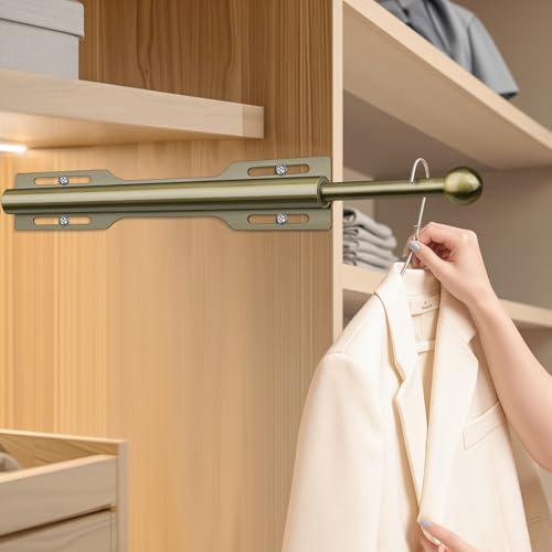 FIRJOY 12" Valet Rod for Closet Pull Out (1 Pack, Antique Brass) - color: Antique Brass, size: 1 Pack