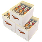 Patinao 3 Pack Shoe Storage Box Organizer for Closet - 36 Cell Space Saver Shoes Containers Bin with Clear Lids Stackable, Can Fit Ottoman, Foldable Shoe Rack Cabinet Cubby for Wardrobe - size: 3 Pack