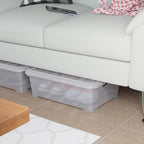 20 Quart Plastic Under Bed Storage Box, Stackable Nestable Organizer Bin with Wheels, Multi-Purpose Closet Organizer Storage Containers (3 Pack) - size: 20 Quart