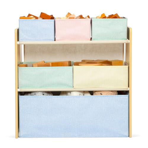 Delta Children - GapKids 6 Bin Toy Organizer - Greenguard Gold Certified, Pastel - color: Pastel