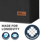Simple Houseware Foldable Laundry Hamper Basket with Lid and Removable Bag, Black - color: Black