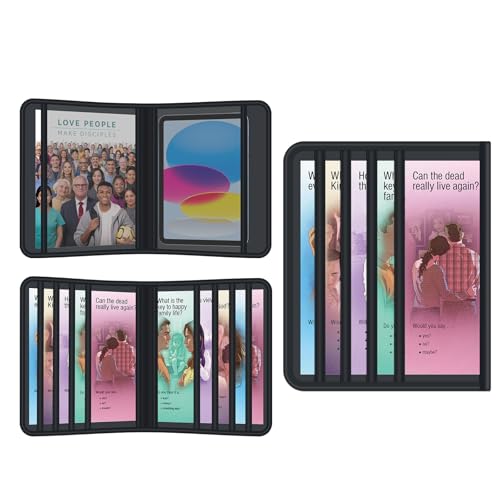 JW Magazine and Tract Holder,JW Field Service Supplies,Jehovah Witness Ministry Supplies,Jworg Accessories Best Life Ever Gifts,Ministry Organizer for Pioneers Bag Convention - color: Black