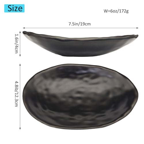 Black Ring Dish,Jewelry Tray Key Dish Tray Organizer,Dresser Decor entryway Key Bowl,Catch All Bowl Decorative Trinket Dish Housewarming Gift 7.4inch