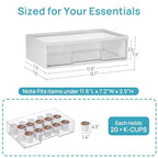 Vtopmart 2 Pack Clear Stackable Storage Drawers,12.1''W Plastic Organizers Bins for Beauty Supplies, Ideal for Vanity, Bathroom, Cabinet, Room Organization, White - style: 2pack Wide White