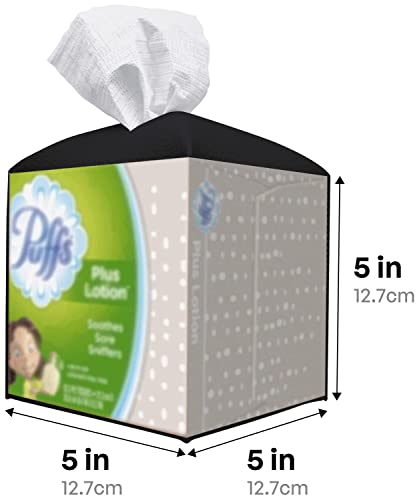 carrotez Tissue Box Cover, [Refined] Modern PU Leather Square Tissue Box Holder - Decorative Holder/Organizer for Bathroom Vanity Countertop, Night Stands, Office Desk & Car 5X5X5 - Black - color: Black, size: [Square]