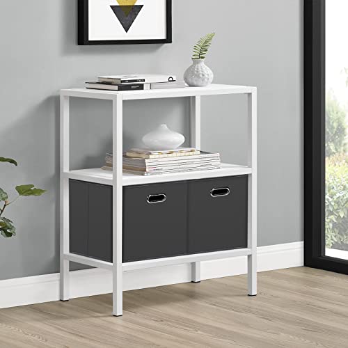 Black Foldable Storage Cubes Bins , Fabric Storage Box Cubes Organizer Baskets with Dual Handles for Home Organizer(Grey) - color: Grey, size: 1 Pack