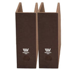 MobileVision Executive Brown Cloth Fabric Vertical File Holders - 2 Piece Combo - color: Brown Fabric