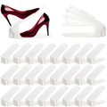 Noamus 24 Packs Shoe Slots Organizer, Adjustable 4 Level Shoe Stacker, Double Layer Stack Shoe Holder, White Plastic Shoes Space Saver, Thickening Shoe Rack Holder for Closet Organization, White