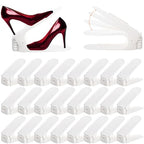 Noamus 24 Packs Shoe Slots Organizer, Adjustable 4 Level Shoe Stacker, Double Layer Stack Shoe Holder, White Plastic Shoes Space Saver, Thickening Shoe Rack Holder for Closet Organization, White