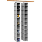 Simple Houseware 2 Pack 10 Shelves Hanging Organizer, Gray - color: Grey, size: 2-Pack