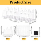 UNICRAFTALE Purse Organizer for Closet Plastic Clear Purse Storage Adjustable Shelf Dividers Handbag Separators Storage Organizer for Closets Bedroom Wardrobes Offices