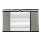 4 Pack Foldable Large Storage Bags 28 x 20 x 12 (L x W x H) inch for Comforter Quilt Blanket Clothes with Clear Window & Handles - Easy to Fit King Size Comforter Set - Closet Under Bed Organizer - size: Extra Large (Horizontal), style: Set of 4