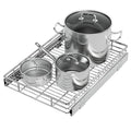 ZOINLIY Pull Out Cabinet Organizer, Versatile Slide Out Kitchen Organizers and Storage,Heavy Duty Drawer Cupboard Storage Basket, Smooth Sliding, Chrome Finish,14.8" W x 21" D - size: 14.8”W x 21”D (Outside Dimensions)