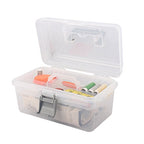 BangQiao Multipurpose Plastic Storage Container Box with Handle and Latch Lock, Clear Gray - color: clear/gray