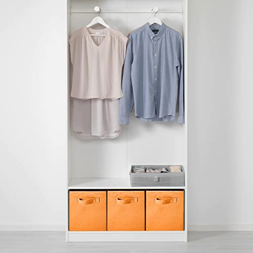 PowerKing Collapsible Storage Cubes with Handles, Fabric Foldable Bins for Closet Shelves, Durable Organization Storage Bins, 10.5'' x 11'' x 10.5'', 2 Pack, Orange - color: Orange, size: 2Pack