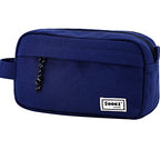 Sooez Big Capacity Pencil Pen Case, Upgraded Canvas Pencil Pouch Pencil Bag Organizer, Large Storage with Separate Compartments Easy Grip Handle, Aesthetic Supply for School Teens Adults - color: Canvas Navy Blue